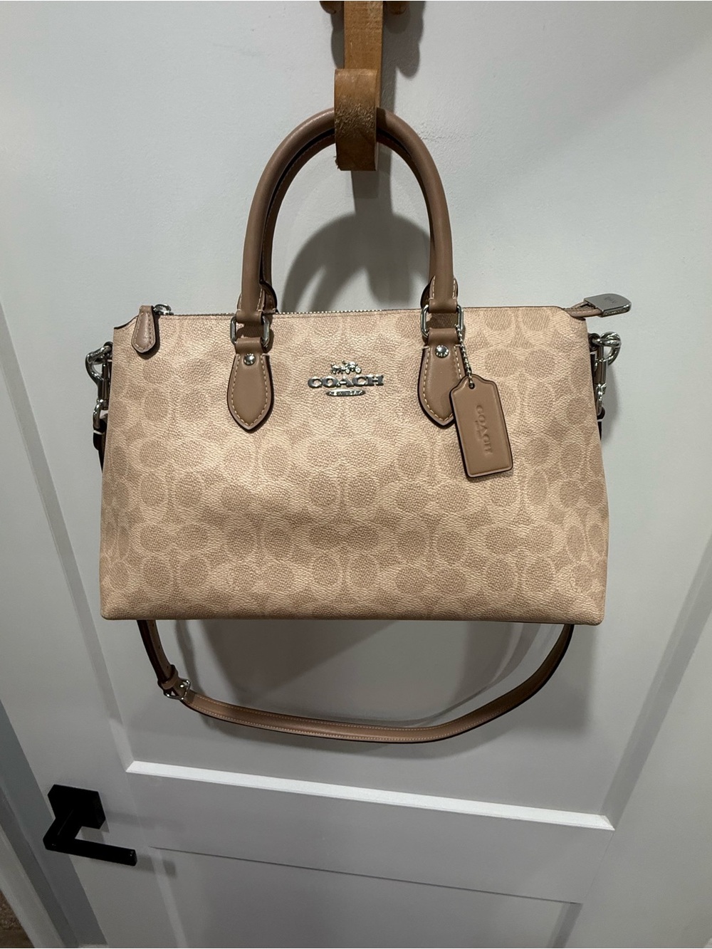 COACH Monogram Rowan Georgia Satchel Handbag